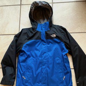 North face shell snow jacket with removable flannel inside Youth large 14/16